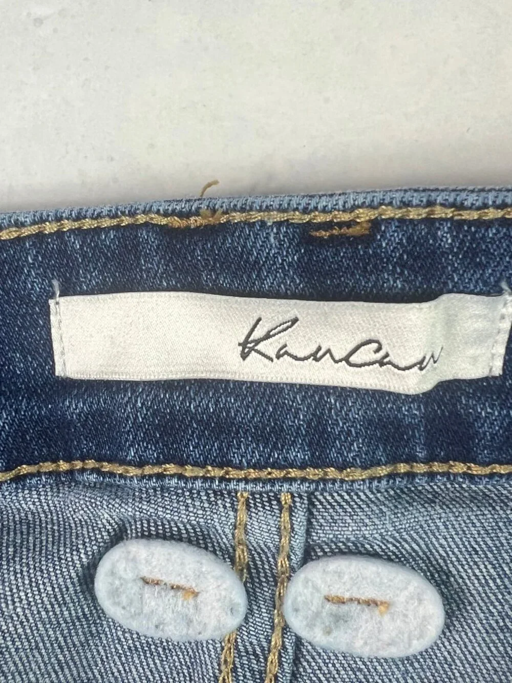 KanCan Jeans Junior's 31x31* Celine High Rise Wide Leg Blue Stretch Denim Tag 13